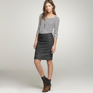 J Crew Moss Tweed Pencil Skirt {Size 2}